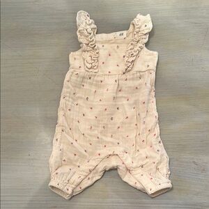 H&M Cream Baby Tank Jumper with Red Flowers